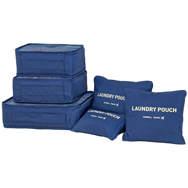6 stk. Indsatser til kufferter blue one size