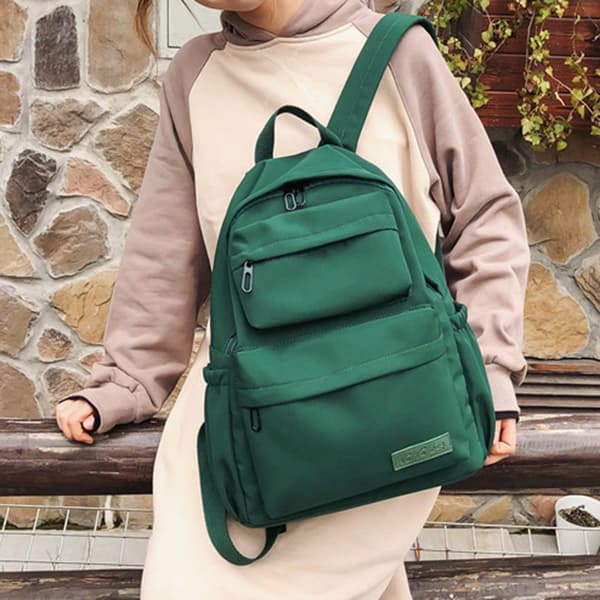 Canvas rygsæk til kvinder Stor kapacitet Casual Daypack til skolerejser Yellow