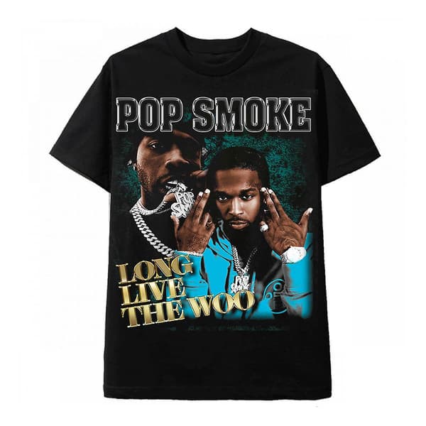 Vintage Tee Retro 90S T-paita Pop Smoke Black M