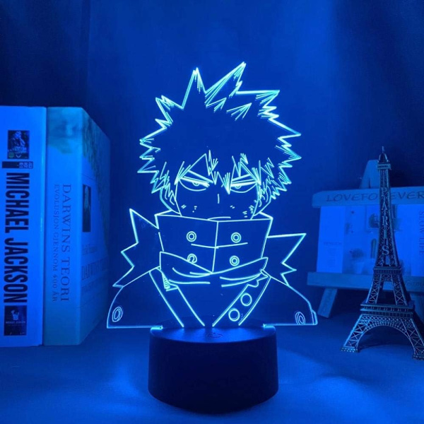 My Hero Academia Katsuki Bakugo Lys Anime Lampe 3D LED Nattlys