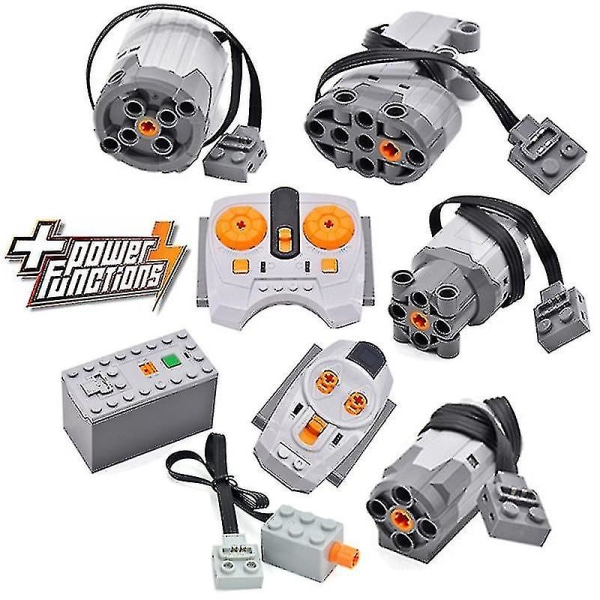 Tekniske deler Compale 91994 74784 61927 Multi Power Functions Tool Servo Blocks Tog Motor Xl Motor Pf Modellsett 88002 From 5V to 9V