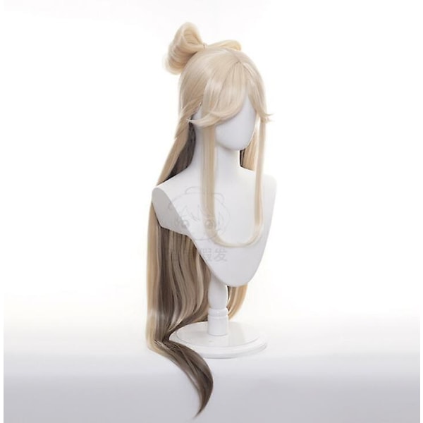 120cm Anime Game Genshin Impact Cosplay Halloween Ningguang Cosplay Peruk Genshin Impact Ning Guang Cosplay hår