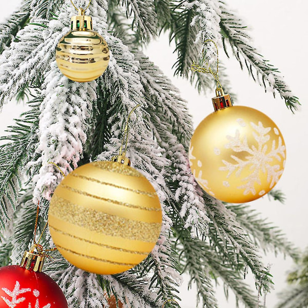 Julkulor för juldekorationer - julgransprydnader för jul- och festdekorationer style 2