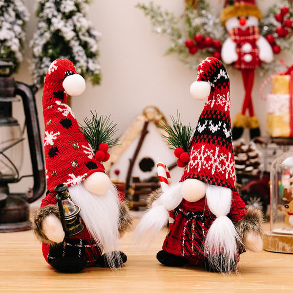 2-pakning julepynt plysjdukkeornamenter