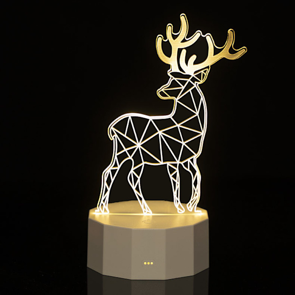 USB Milu 3D Akryl Dekor LED-lampe Hjemmeinnredning Nattlampe