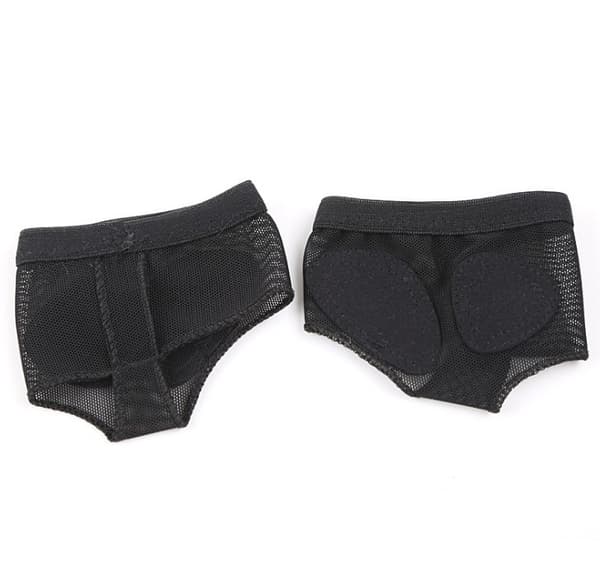 Svarta 4-pack baletttrosor, framfots mage balett G-sträng,