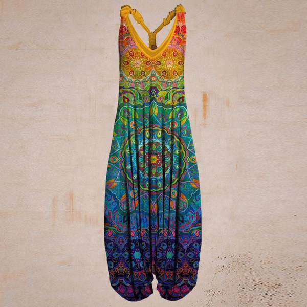 Kvinner Jumpsuit V-hals Tanktopper Jumpsuits Løs midje Body 1# M