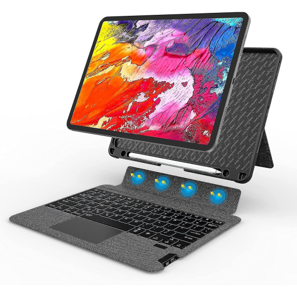 Bluetooth magnetiskt löstagbart tangentbord med mjukt case för Ipad iPad Pro 12.9 2021