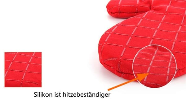 Anti-Slip Silikon Grythållare Ugnsvantar Ugnsvantar black