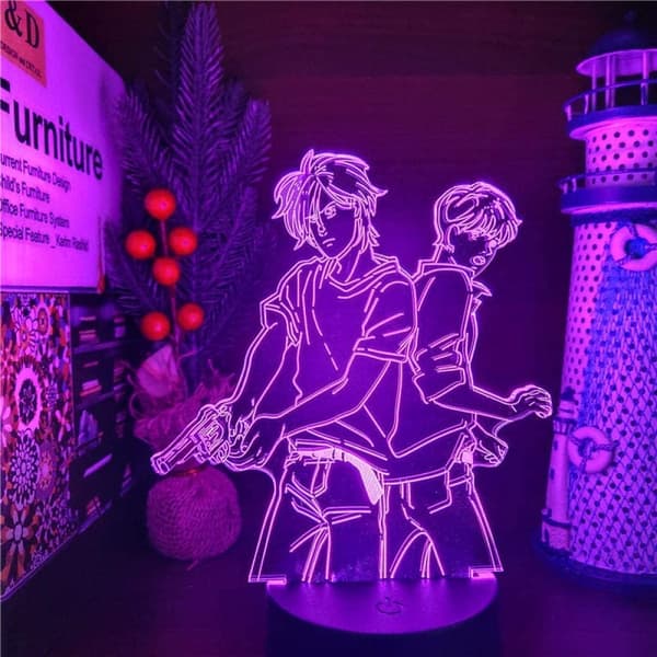 3D Illusion Lamp Anime Amroe Söt tecknad Stitch 3D Night Li