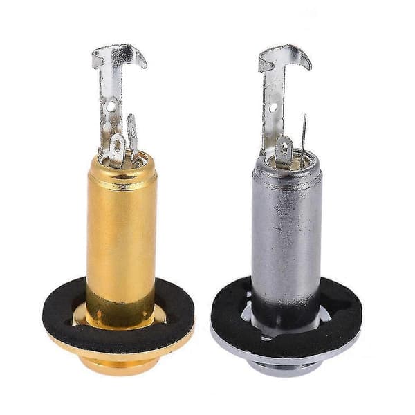 Akustisk elektrisk gitar Mono End Pin Endpin Jack Socket Plug 6,35 mm 1/4 tomme kobbermateriale med S
