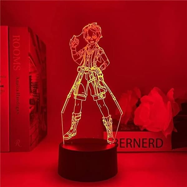 Spel Genshin Impact Bennett lampa Night Light Illusion Light