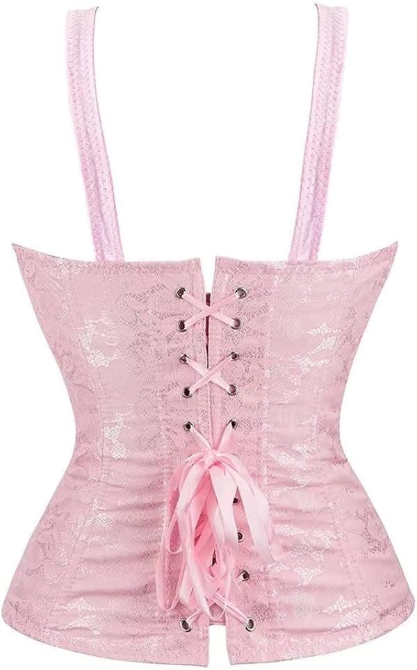 Korsetter til kvinder Overbust Bustier Top Gotisk exy houlder 2928pink S