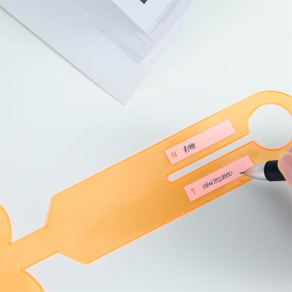 3st PVC-boardingkort, moderesebagagelapp, mini Orange