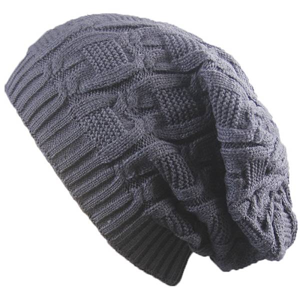 Cap Mode Håll Varm Vinter Mössor Stickad Ullmössa dark grey