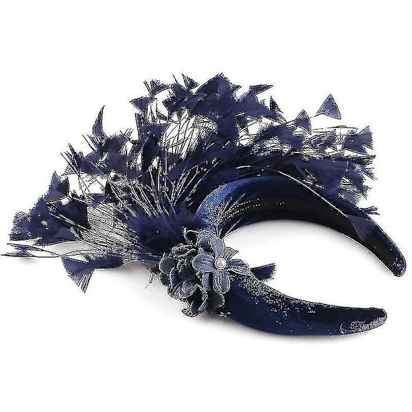 Kvinder Sort Fjer Pandebånd Fascinator Til Maskerade Karneval Fest