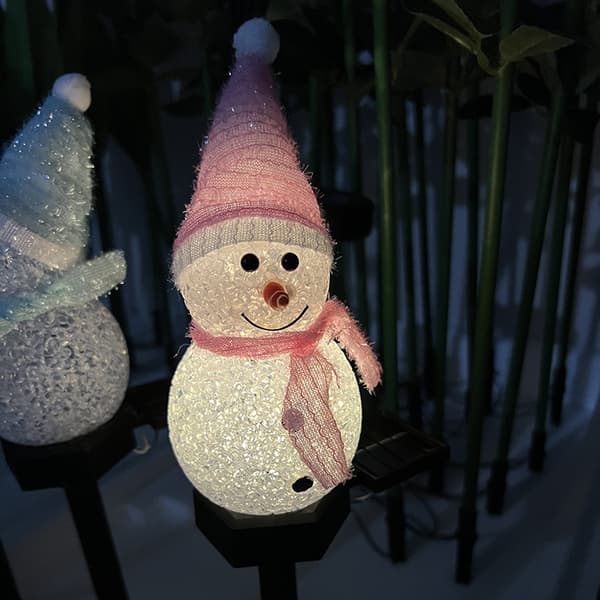 Solar Hagelys Jul Snømann Landskapslys