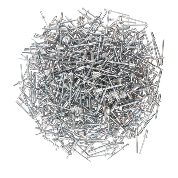 1000 STK KUPPELHOVED POP RUSTFRIT STÅL ÅBNE NITTER 2,4 mm 2,4x12 mm