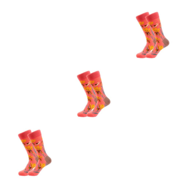 1/2/3/5 Färgglada Blomma Och Växter Strumpor För Dam - Lämplig 5#One size fits all 3PCS