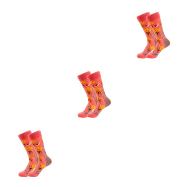 1/2/3/5 Farverige Blomster Og Planter Strømper Til Damer - Egnet 5#One size fits all 3PCS