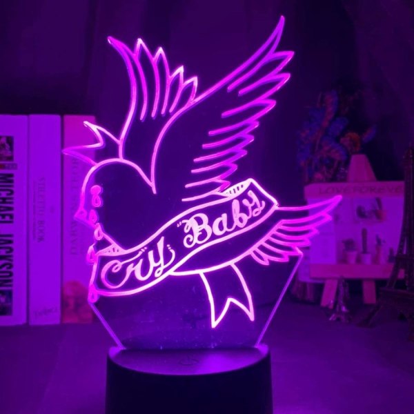 3D nattljus, Harry Styles lampa 16 färg med fjärrkontroll och S