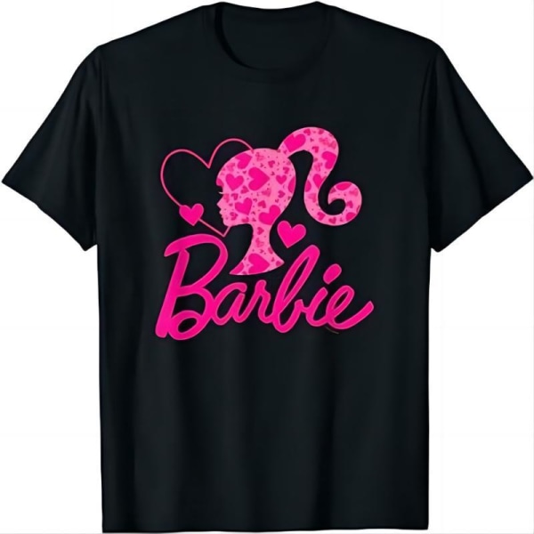 Barbie The Movie Love Print Rund Neck T-Shirt Damer BLACK XXL