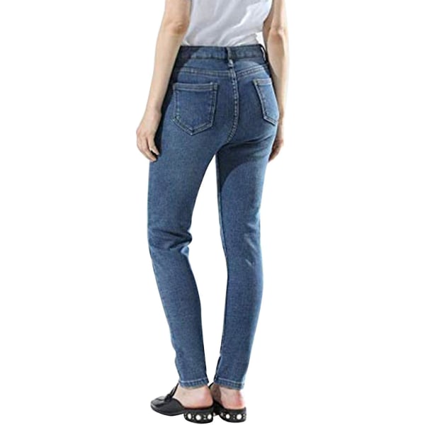 Vinterfleeceforede stretchjeans for kvinner 31