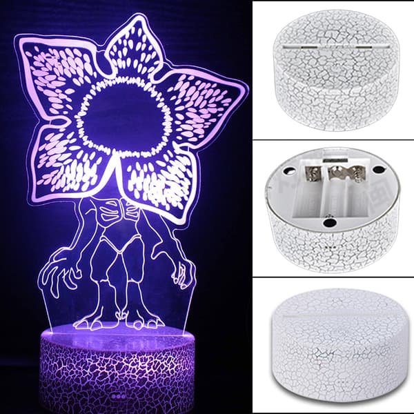 3D Illusjon Nattlys Skrivebordslampe med fjernkontroll dekorpresent