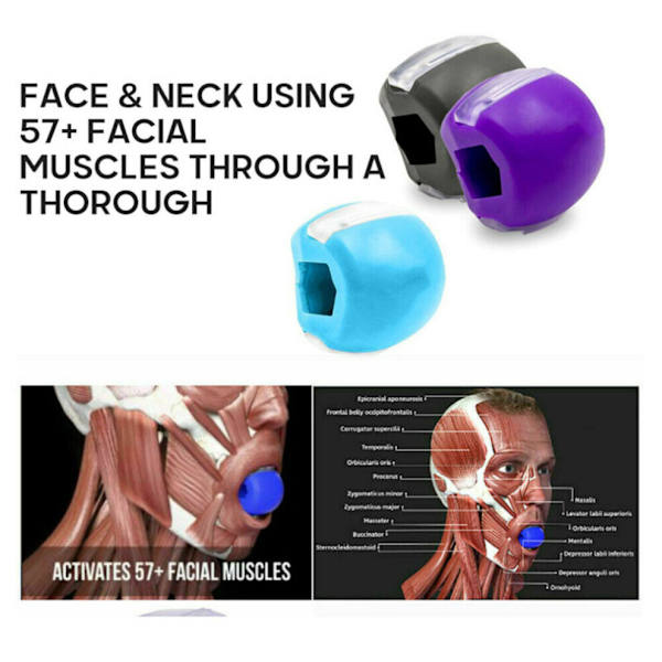 Face Exerciser Exercise Facial Toner Fitness Ball Neck Toner Ja Black 1