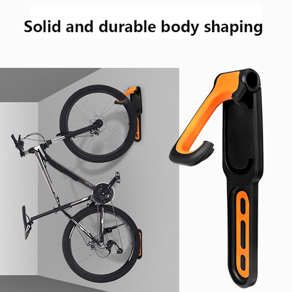 Cykelkrokhållare Stativ Cykelväggmonterad förvaringsställ Blackorange