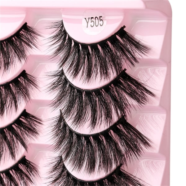 Nye vipper Mink Løse Øjenvipper Naturligt udseende Wispy Clear lash Band Falske øjenvipper Fluffy 3 Curly Strip Cat Eye Vipper D