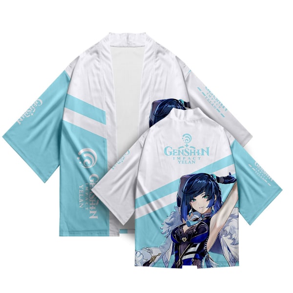 Mub- Styles Genshin Impact Xiao Zhong i Qiqi Cosplay 3D-tulostus Haori Anime Kimono Viitta Anime Sarjakuva Vaatteet 26 L