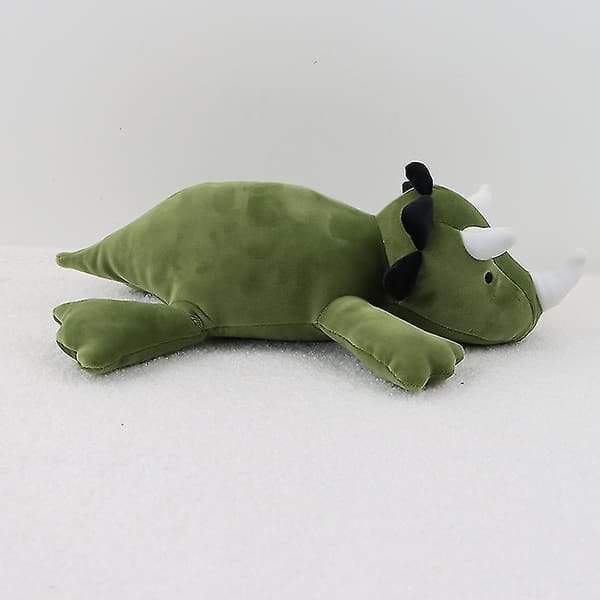 38 cm plyslegetøjs dinosaurdukke Triceratops (grøn)