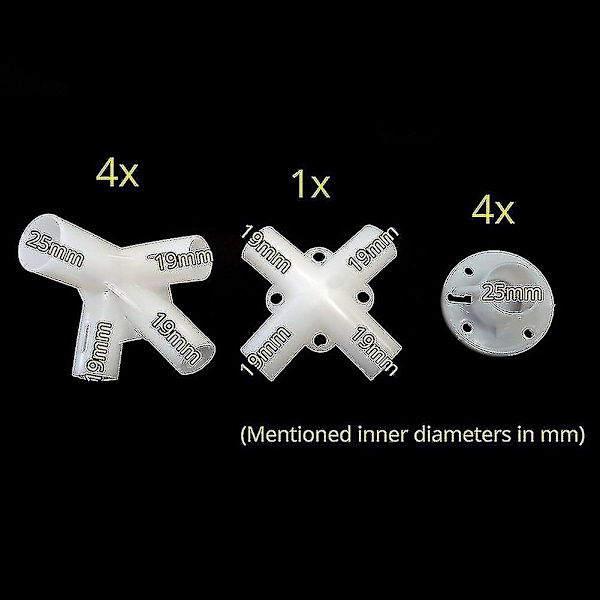 Reservdelar för 3x3m Gazebo Markis Tält Fötter Hörn Center Connector 25/19mm