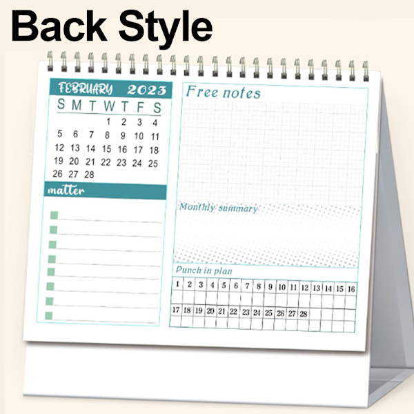 Small Desk Calendar 2023 , Använd till december 2023, Stående Skrivbord Style 5
