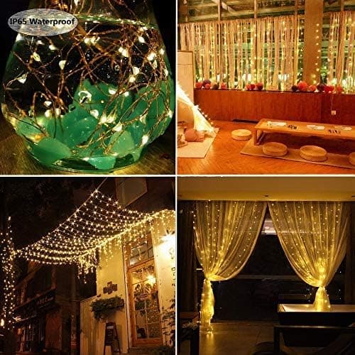300 LED Gardinlys, USB Vinduslys, 3m x 3m 8 Moduser Fjernkontroll