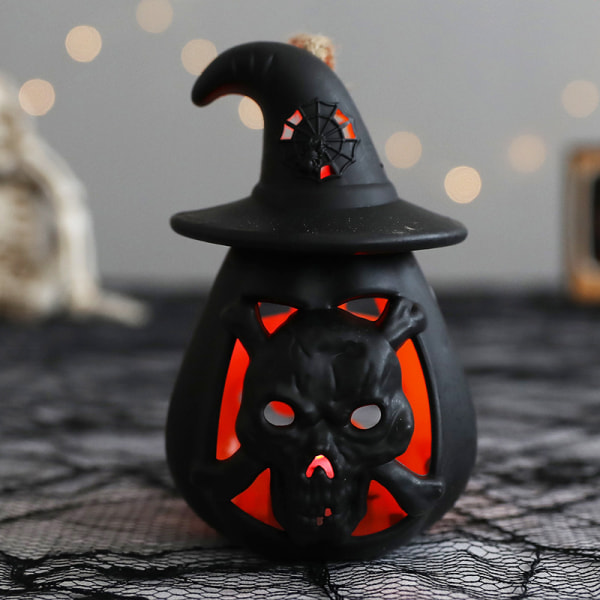Halloween gresskar lysende gresskar lampe 2 stk
