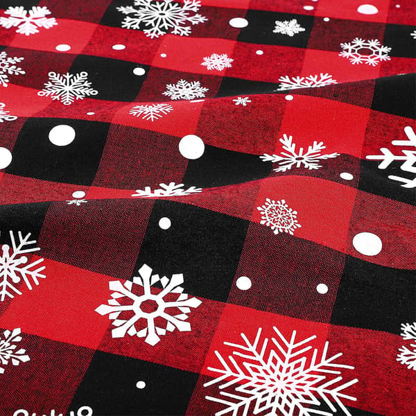 4-pack rutiga snöflinga diskhanddukar jul bomull Buffalo Pläd Snowflake diskhanddukar för inomhus utomhus