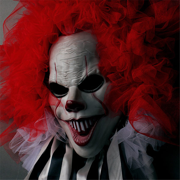 Skräck clown hängande krans Halloween prydnad läskiga dekorationer