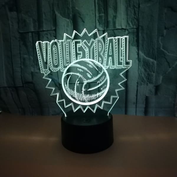 Volleyboll 3D Nattljus Barn Vardagsrum Ill