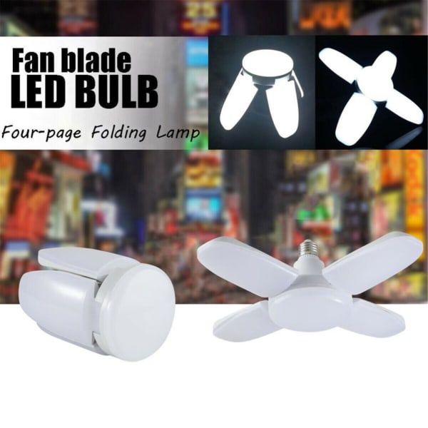 LED-hoder Sammenleggbar garasjebelysning LED-verkstedlampe for arbeidsbenk Four Leaf Light 60W