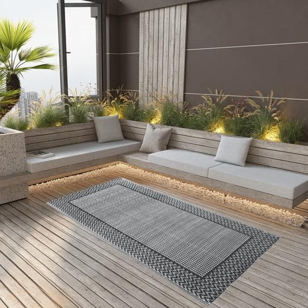 vidaXL Utomhusmatta  190x290 cm PP gray