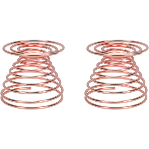 4 stk. Æggebægre i rustfrit stål, Mini-fjederetråd, Æggeholder, Opbevaring til kogte æg, Stativ til hjemmet (Rosaguld) coppery