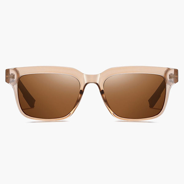 Universal Unisex Firkantede Anti Uv-briller Uv400 Klare Sommerbriller Kørebriller Qinhai Leopard Brown