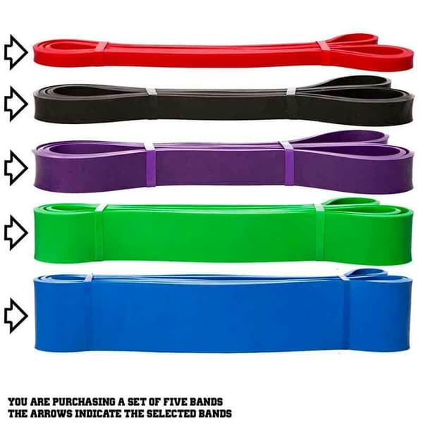 Resistance Bands Latex Loop Pull Up Assist Band Övning Black 25-65lb