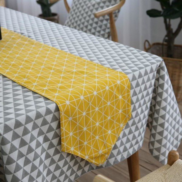 Dug, geometrisk farverig trekantsgeometri pyramideform moderne mønster new age kunst urban home, rektangulær dug til restaurantkøkken