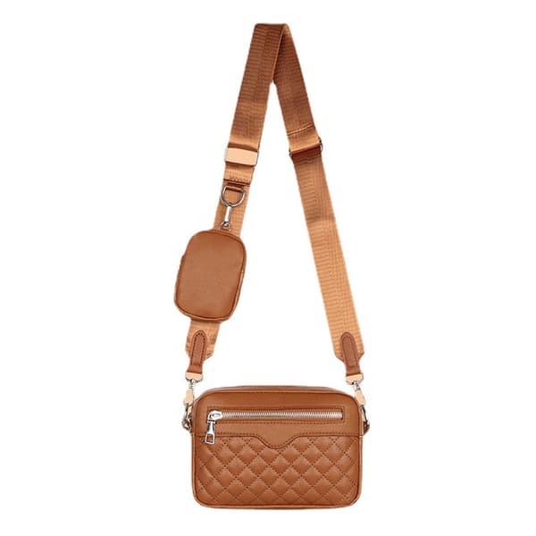 Brun Rhombus Skuldertaske Messenger Taske