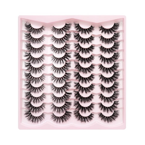 Falske øjenvipper Løse øjenvipper Cat-Eye Vipper Faux Mink Vipper Naturligt udseende Fluffy Wispy vipper der ligner extensions 6