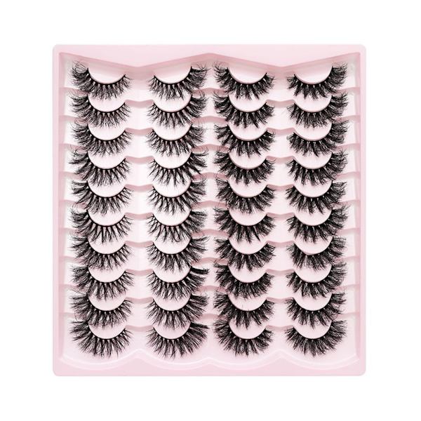 Tekoripset Irtoripset Cat-Eye Ripsienpidennykset Tekominkkiripset Luonnollisen näköiset Muhkeat Wispy-ripset, jotka näyttävät pidennyksiltä 4