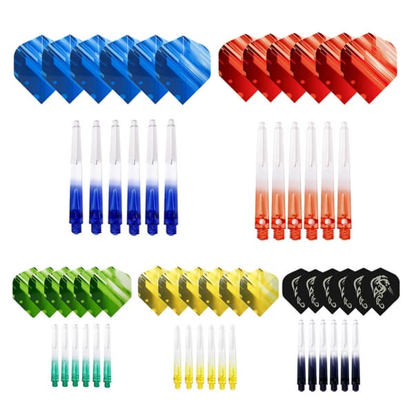 45mm plast 2BA Dart skaft og stilige mønstre Dart tilbehør Blue